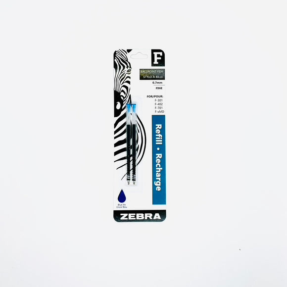 Zebra F Ballpoint Refill Fine Blue