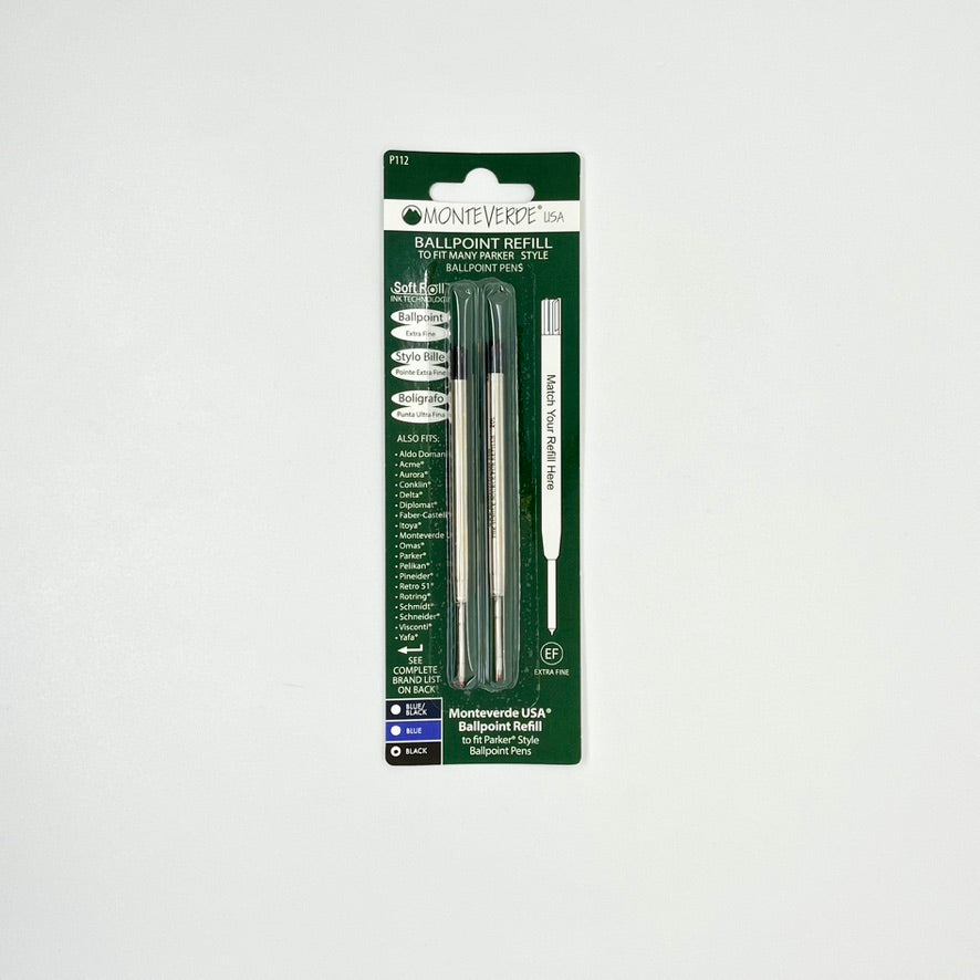 thumbnail image 2 of 5 Monteverde Parker Style Ballpoint Pen Refills - Needle Point, Gel Ink, Blue 2 of 2