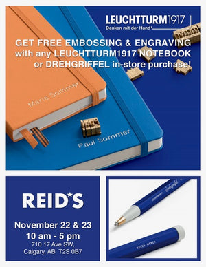 Leuchtturm1917 Embossing Event In-Store November 22th & 23rd!