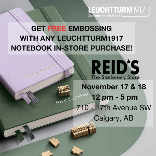 Leuchtturm1917 Embossing Event In-Store November 17th & 18th!