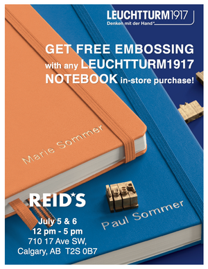 Leuchtturm1917 Embossing Event In-Store July 5th & 6th!