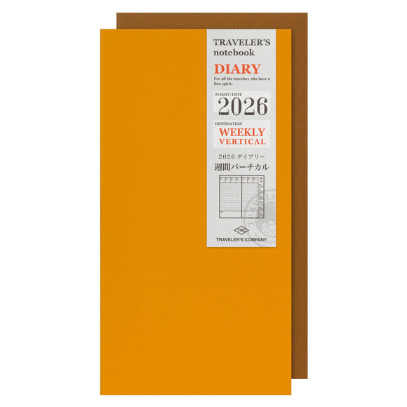 Traveler's Notebook Regular Refill 2026 Weekly Vertical
