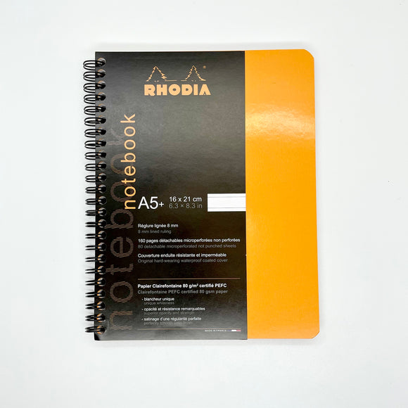 Rhodia Wirebound A5 Notebook #16 Lined Orange