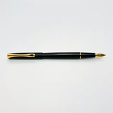 Diplomat Traveller Fountain Pen Black Lacquer Gold Trim