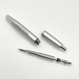 Pilot Vanishing Point Fountain Pen Silver With Rhodium Trim