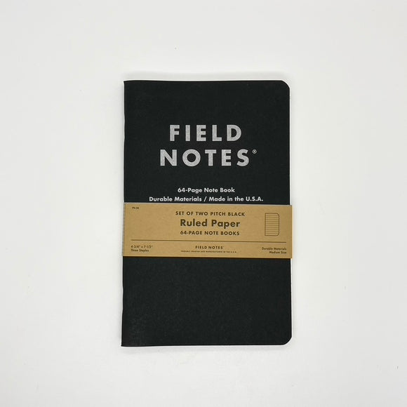 Field Notes Pitch Black Notebook Ruled