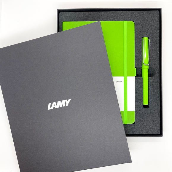 Lamy Safari Rollerball Green with Notebook Gift Set (Special Edition)