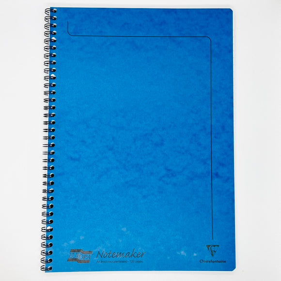 Clairefontaine Europa Notemaker Wirebound A4 Notebook Lined Blue