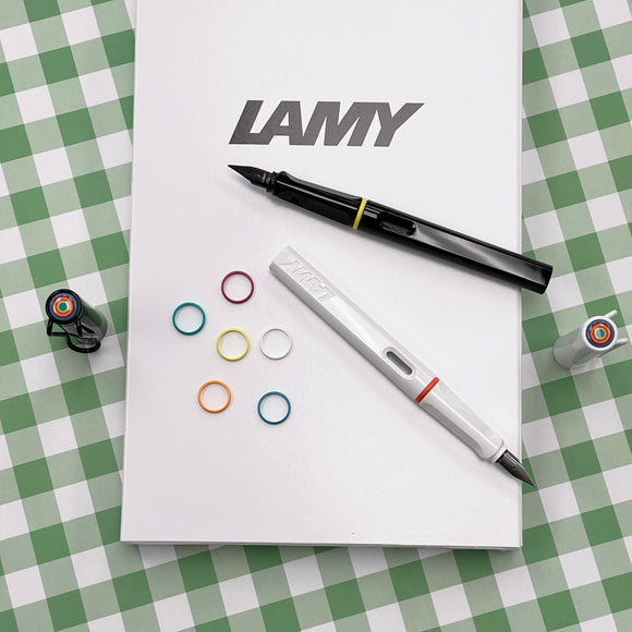 Lamy Safari Fountain Pen Black With Multi Rings Set (Special Edition 2025)