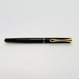 Diplomat Traveller Fountain Pen Black Lacquer Gold Trim