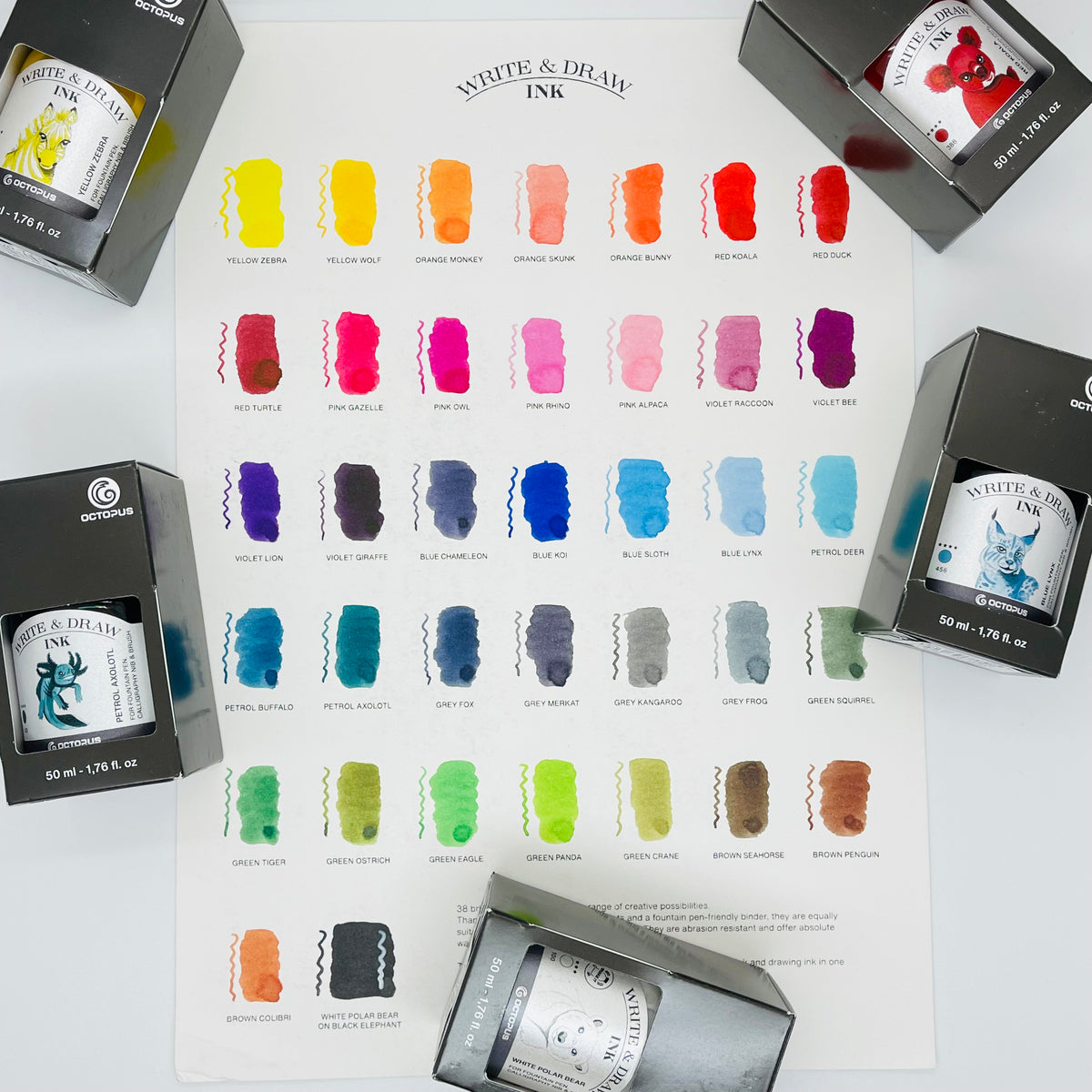 Octopus Write & Draw Ink Bottle Blue Lynx 50ml – Reid Stationers
