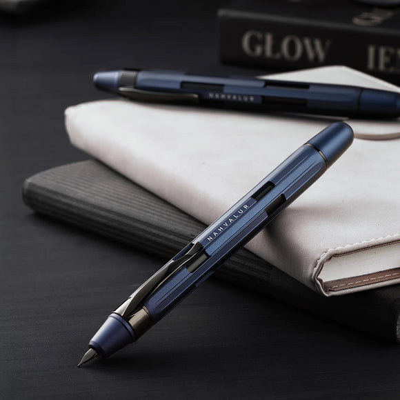 Nahvalur (Narhwal) Eclipse Fountain Pen Cobalt Black