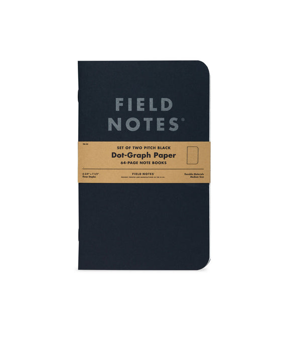Field Notes Pitch Black Notebook Dot-Graph