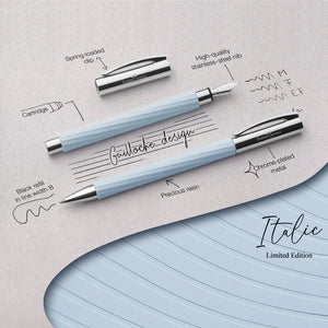 Faber-Castell Ambition Fountain Pen Italic Ice Blue