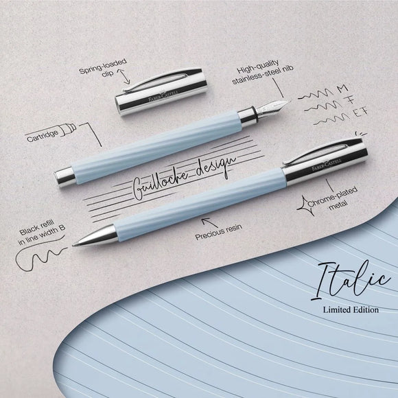 Faber-Castell Ambition Ballpoint Italic Ice Blue