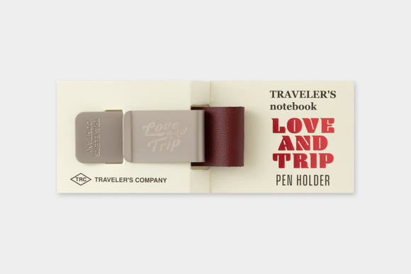 Traveler's Notebook Love And Trip Pen Holder Red (*Pre-Order for April 24th*)