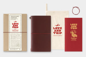 Traveler's Notebook Regular Love And Trip Red (*Pre-Order for April 24th*)