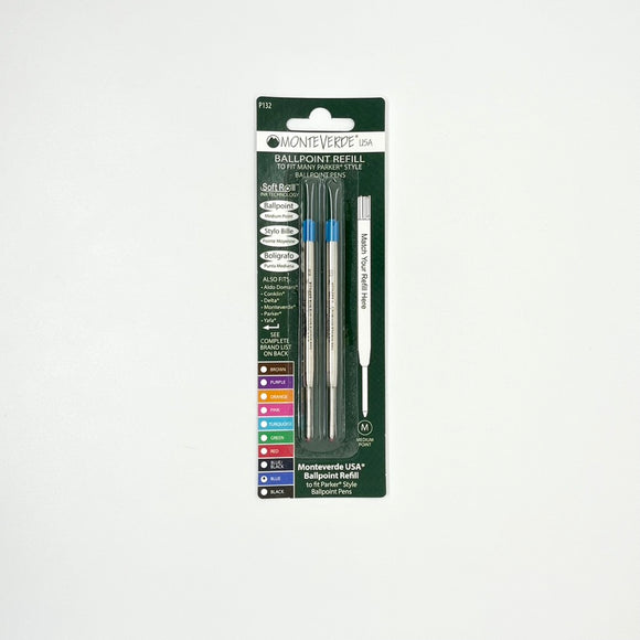 Monteverde Ballpoint Refill For Parker Style Ballpoint Pens Medium Blue