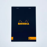 Rhodia "R" Stapled A5 Notepad #16 Blank Black
