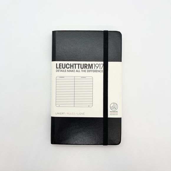 Leuchtturm1917 Pocket A6 Hardcover Notebook Ruled Black