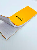 Rhodia Stapled Notepad #8 Lined Orange