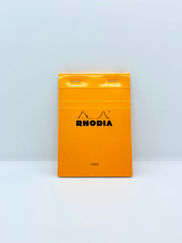 Rhodia Stapled Notepad #13 Lined Orange