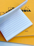 Rhodia Stapled Notepad #14 Lined Orange