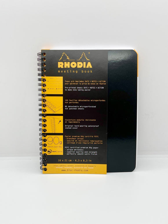 Rhodia A5 Meeting Book Black