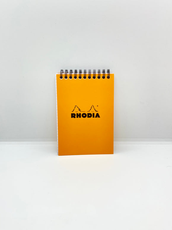 Rhodia Wirebound A6 Notepad #13 Graph Orange