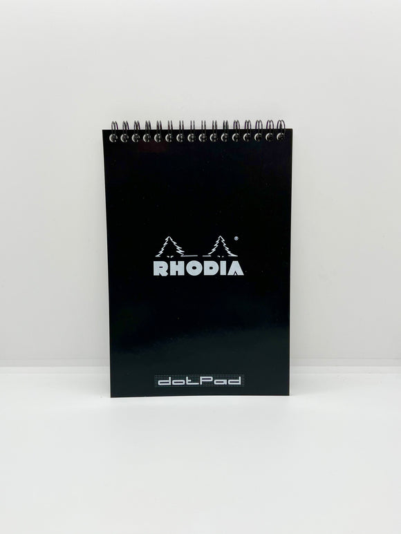 Rhodia Wirebound A5 Notepad #16 Dot Grid Black