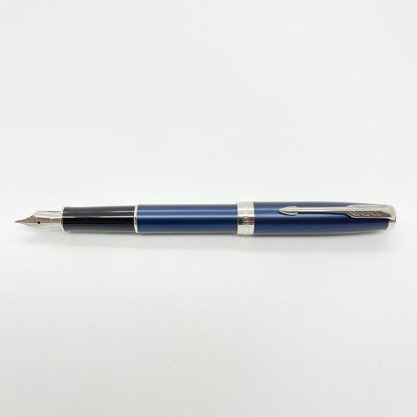 Parker Sonnet Fountain Pen Blue Lacquer Chrome Trim – Reid