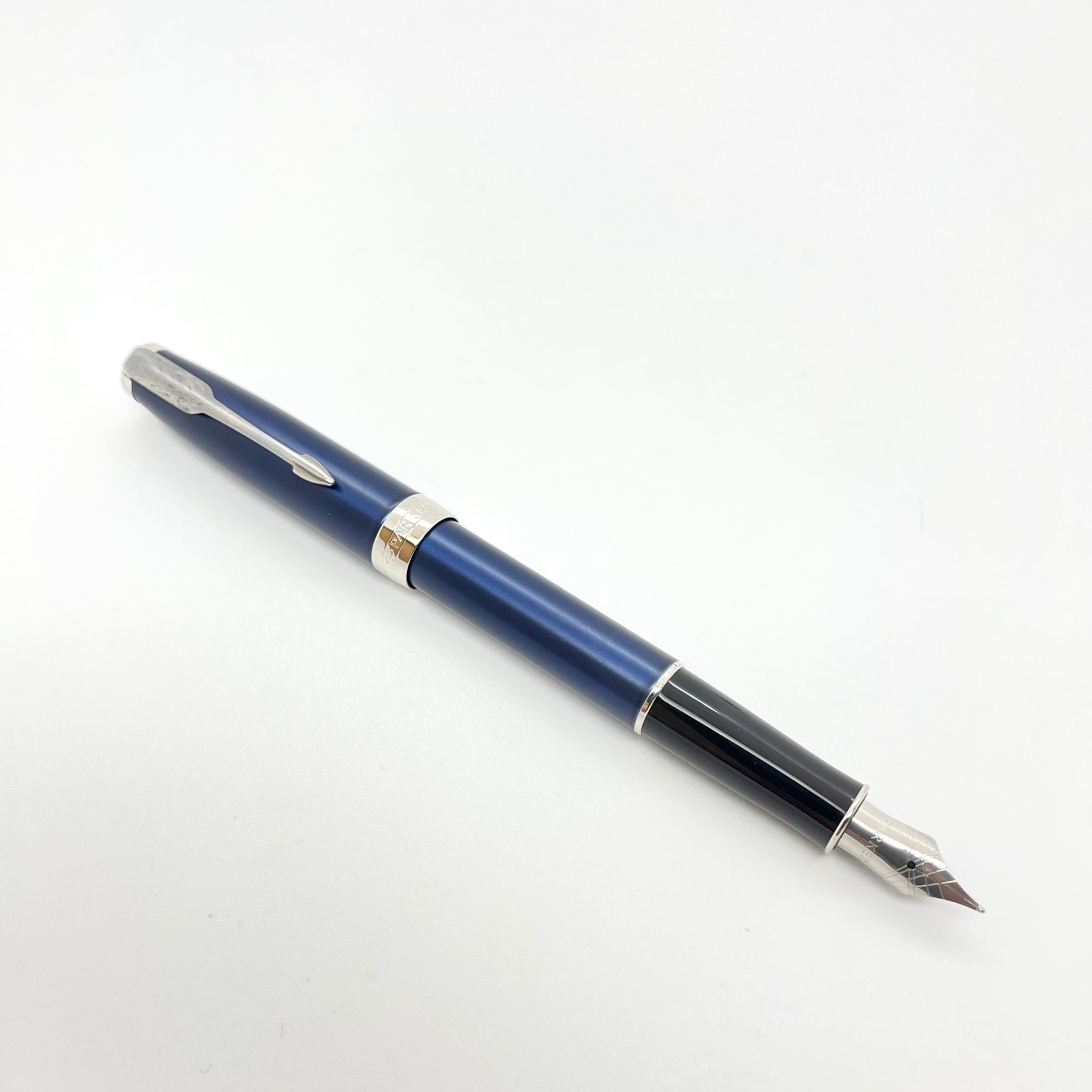Parker Sonnet Fountain Pen Blue Lacquer Chrome Trim – Reid Stationers