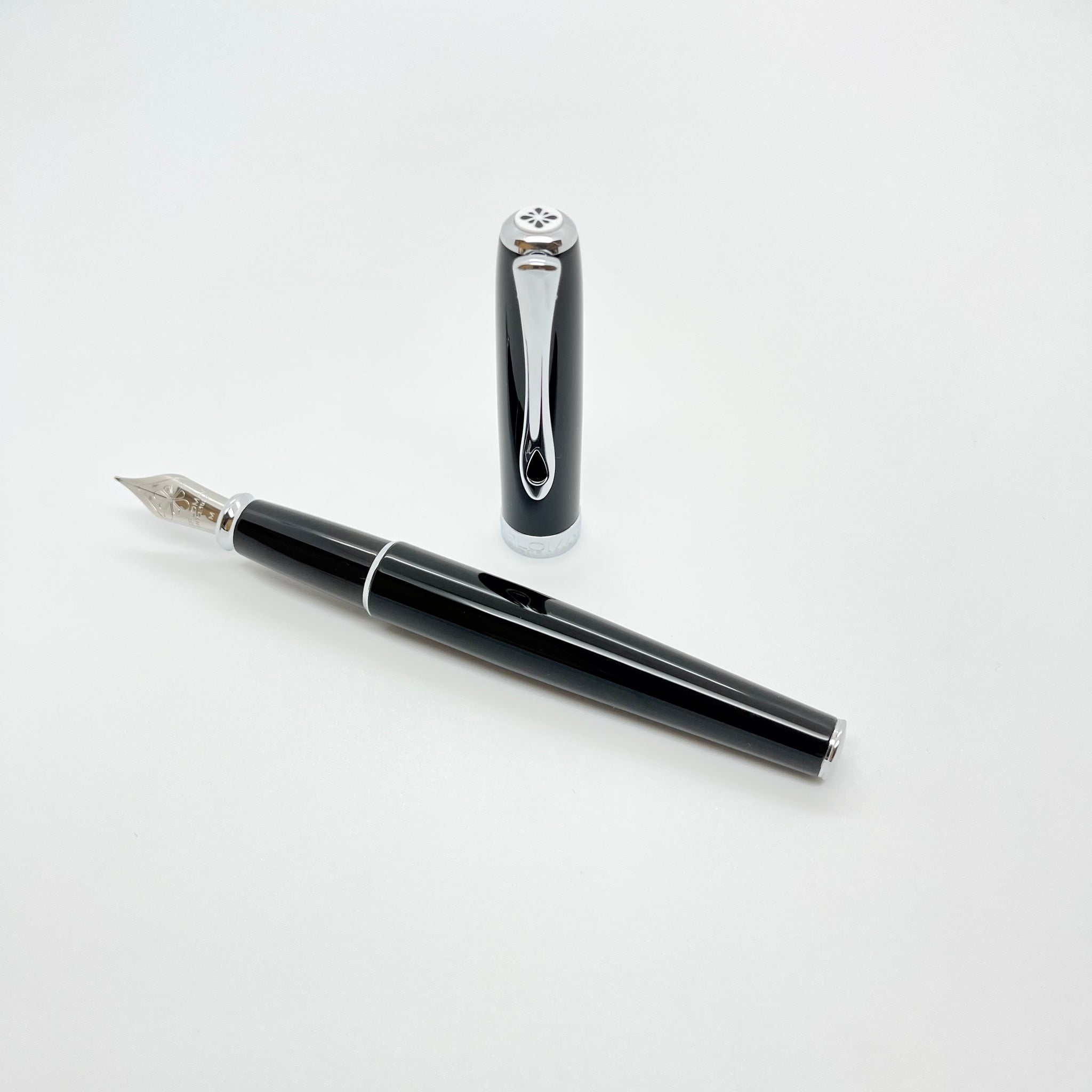 Diplomat Excellence A2 Fountain Pen Black Lacquer Chrome Trim