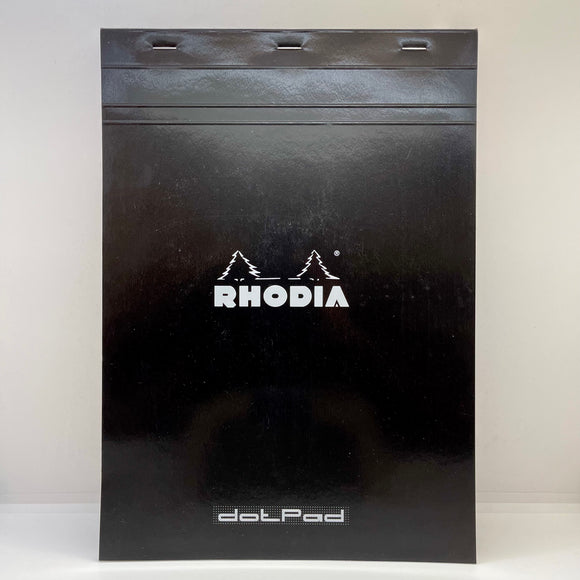 Rhodia Stapled Notepad #18 Dot Grid Black