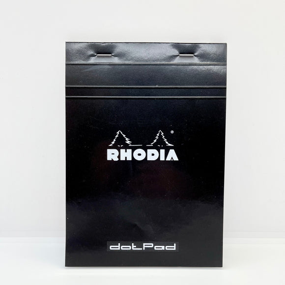 Rhodia Stapled Notepad #16 Dot Grid Black