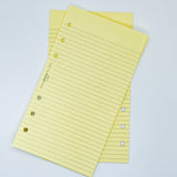 Filofax Personal Yellow Ruled Notepaper