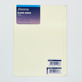 Filofax A5 Cream Blank Index